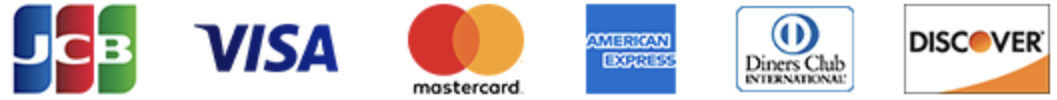 VISA / Mastercard / AMEX / JCB / Diners Club / DISCOVER