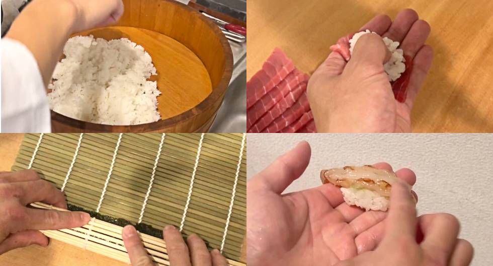 寿司の握り方